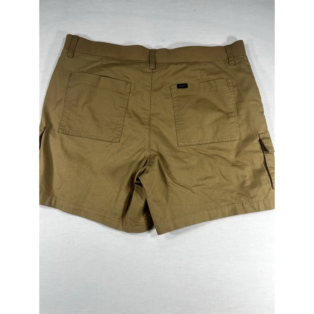 Lee Men's Cargo Shorts Size 36 Khaki Tan Cotton Multi-Pocket Outdoor Casual